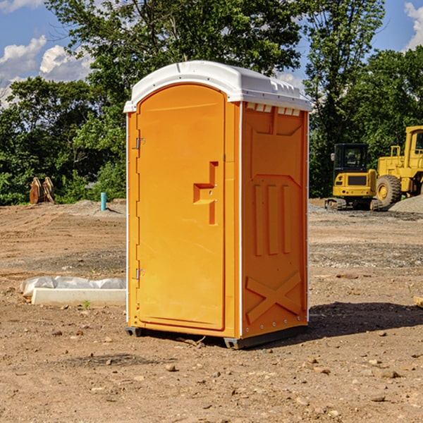 how often are the porta potties cleaned and serviced during a rental period in Harriston Virginia